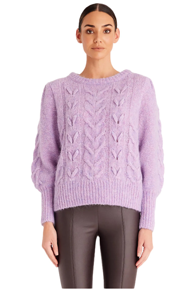 Cable CAW23131 Jagger Cable Jumper Lavender 