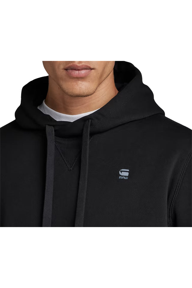 D16121 C235 G-Star Premium Core Hooded Sweatshirt Dark Black