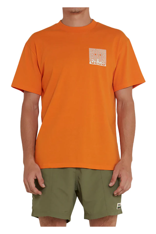 DMS221656C Deus UV Tee Orange Ochre
