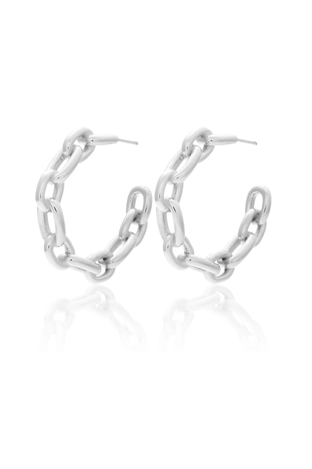 Silk & Steele E072 Ora Hoops Silver