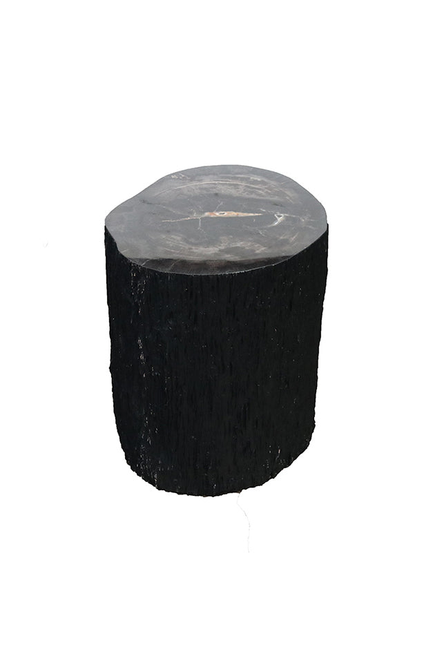 Le Forge PWO-607-BLK Petrified Wood Stump Stool Black