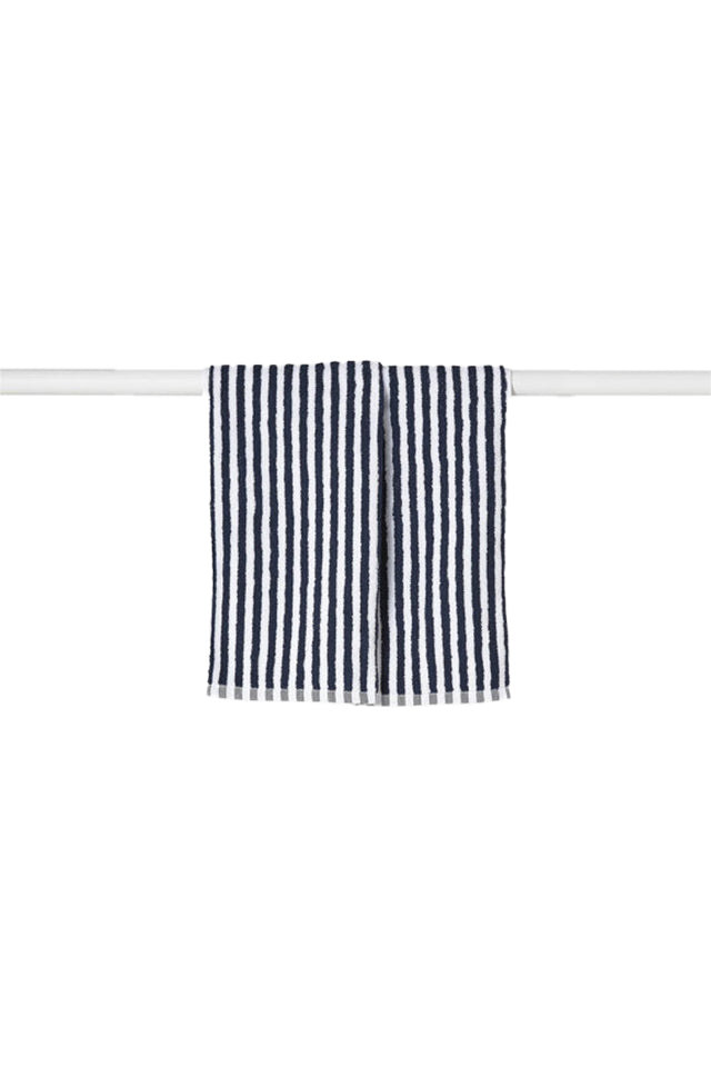 NTP5009HTNO Citta Wide Stripe Cotton Hand Towel Navy White