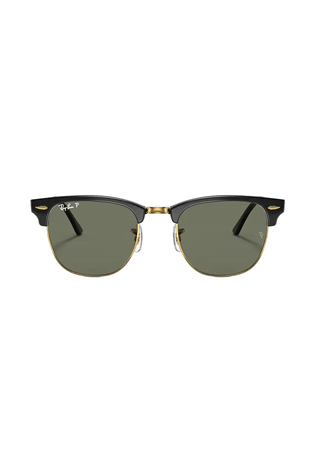 Ray-Ban 0RB3016 Clubmaster Sunglasses Black With Green G-15