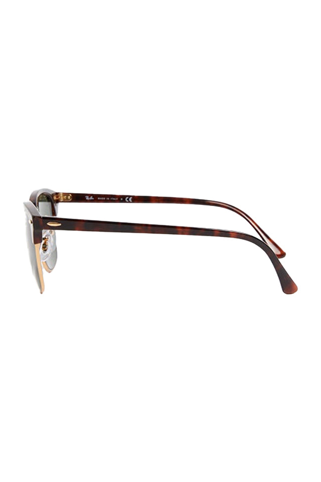 Ray-Ban Clubmaster Sunglasses Mock Tortoise Arista Green