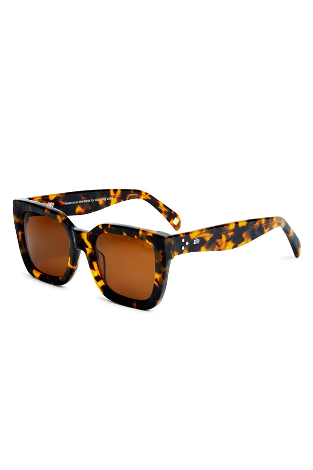 SIHLW002P Sito Shades Harlow Polarised Sunglasses Tortie Brown 