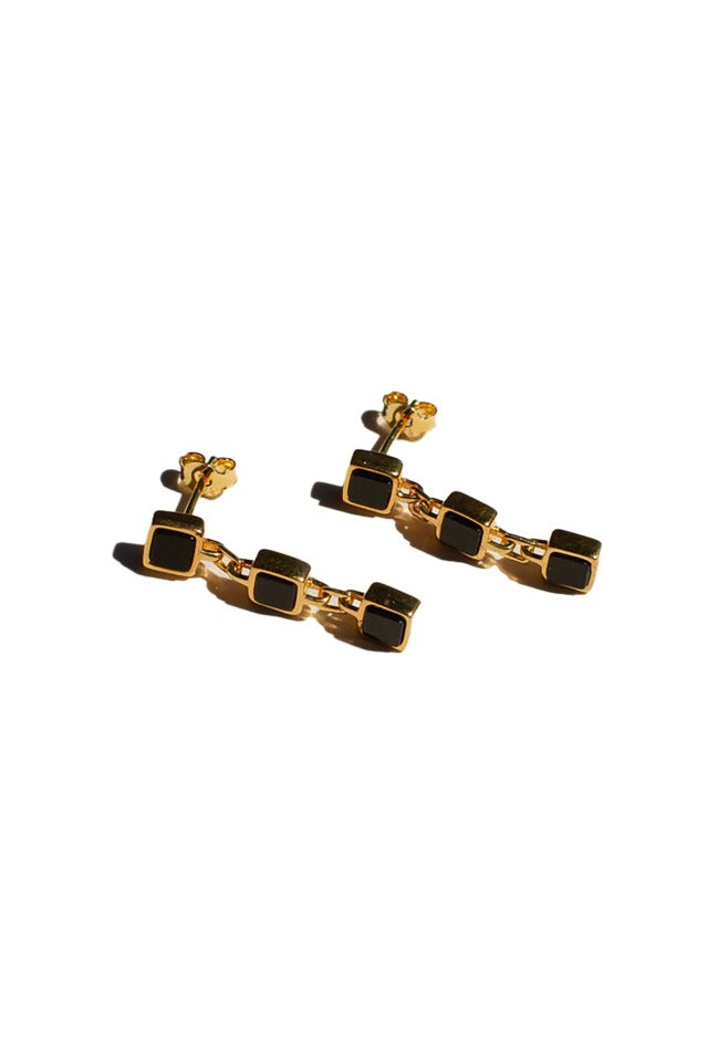 925 Santiago Triple Drop Earrings Brie Leon Gold Womens
