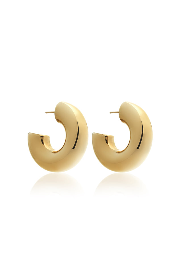 Silk & Steel E074S Sunrise Medium Hoops Gold