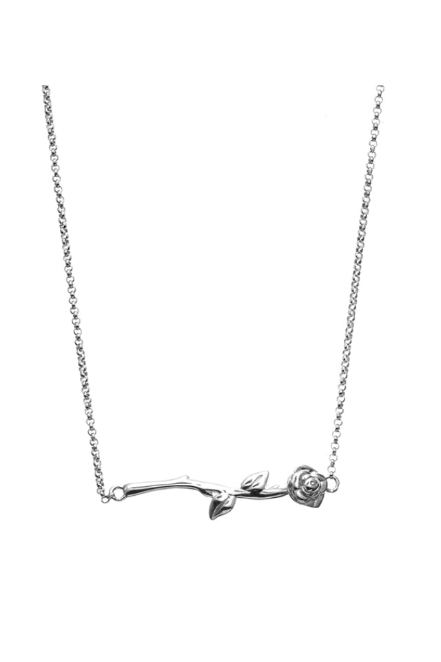 Stolen Girlfriends Club JWL17030 Rose Bar Necklace Sterling Silver