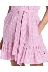 WDR23S2702 Huffer Harper Dahlia Dress Pink White 