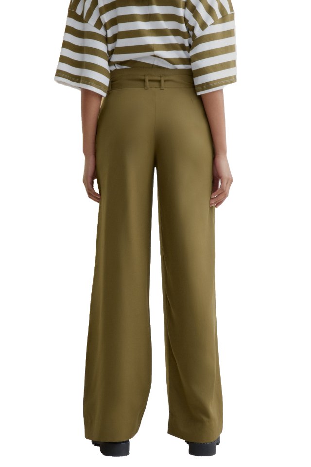 Kowtow Aalto Pant Khaki Straight Wide Leg