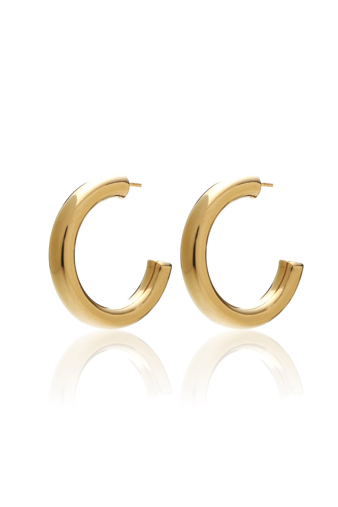 Silk & Steel Muse Medium Hoops Gold