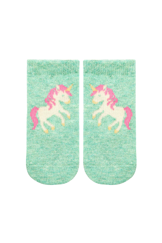 Organic Socks Ankle Jacquard - Unicorn