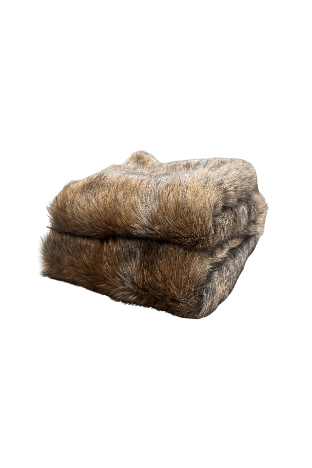 Heirloom Faux Fur Throw - Golden Jackal