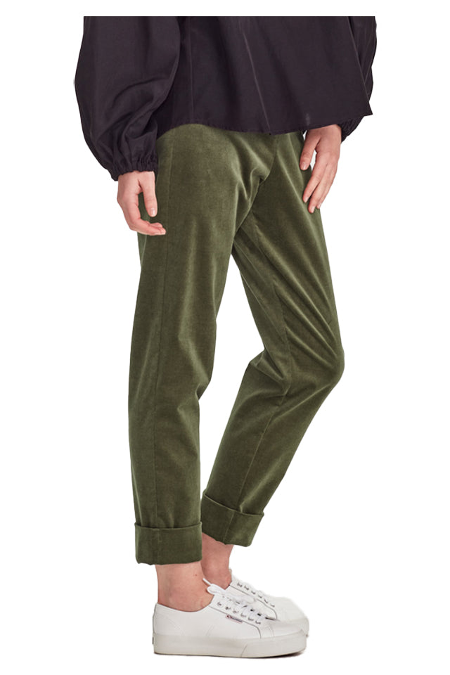 12265 Sills Cord Cuffed Hepburn Pant Khaki 