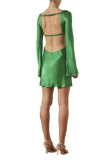 1233032 Shona Joy Lana Open Back Mini Dress Tree Green 