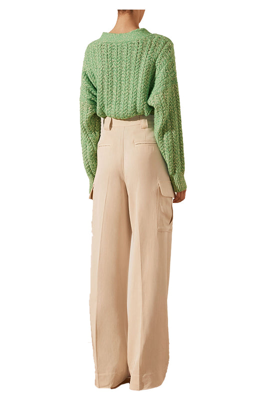 1233196 Shona Joy Siqueira Cardigan Tree Green Ivory 