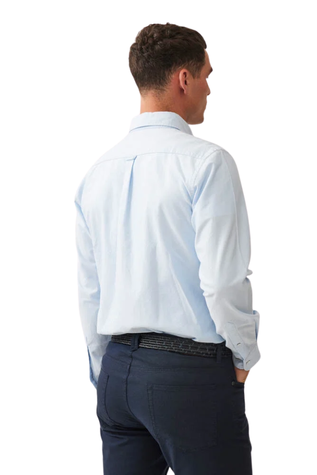 Gunn Oxford Sports Fit Shirt - Cornflower