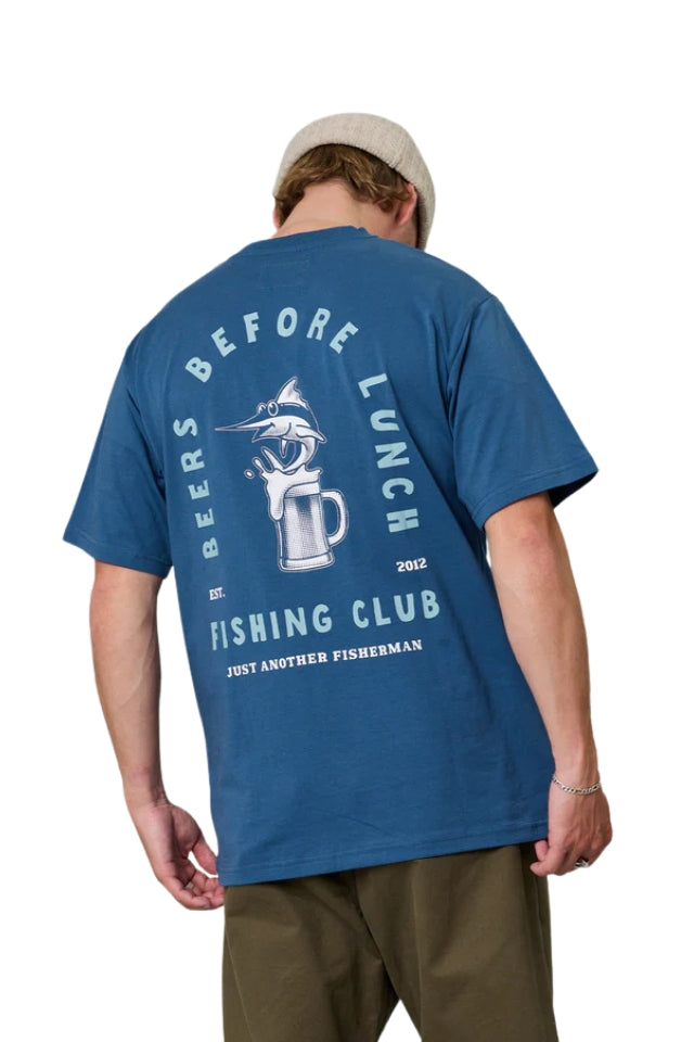 Beers Before Lunch Sea Tee - Military Blue