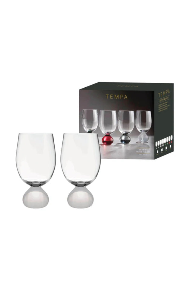 Zephyr White 2pk Wine Glass