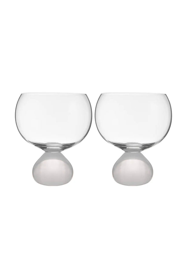 Zephyr White 2pk Gin Glass