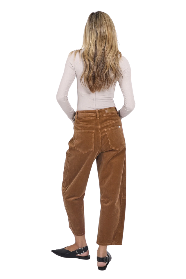 Toni Barrel Jean Corduroy - Tan