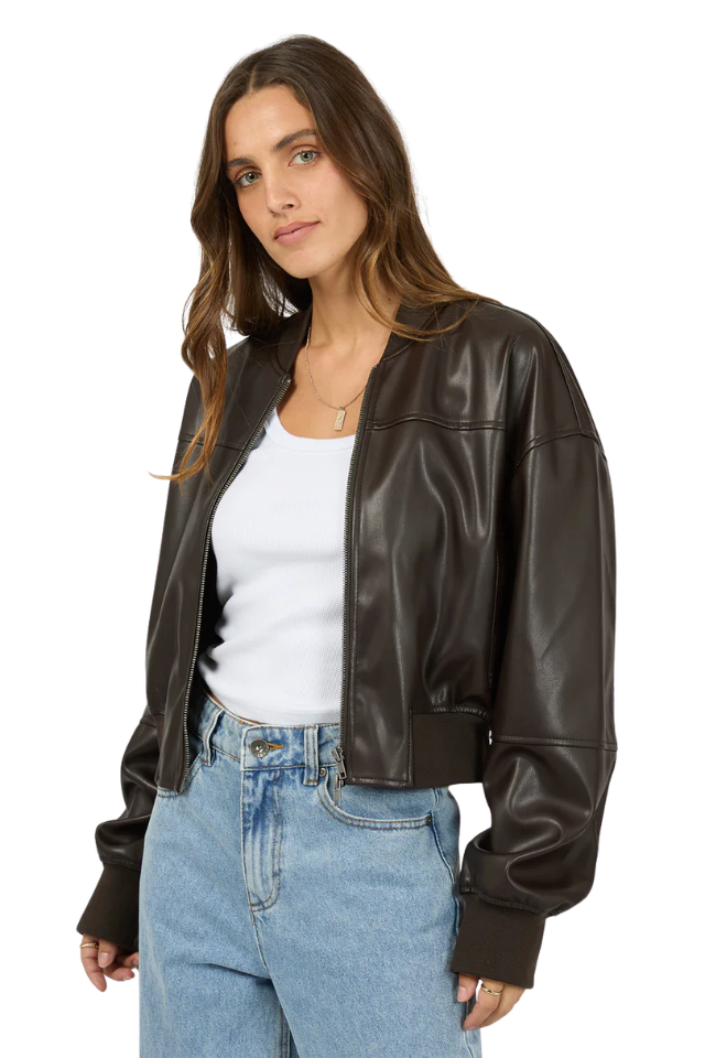 Luxe Bomber Jacket - Chocolate