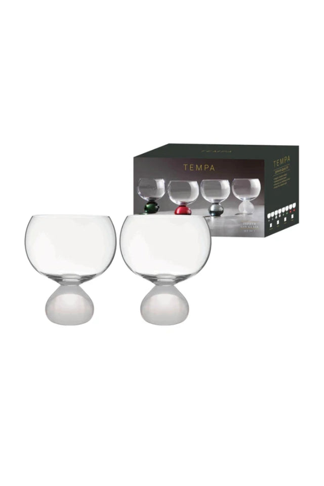 Zephyr White 2pk Gin Glass