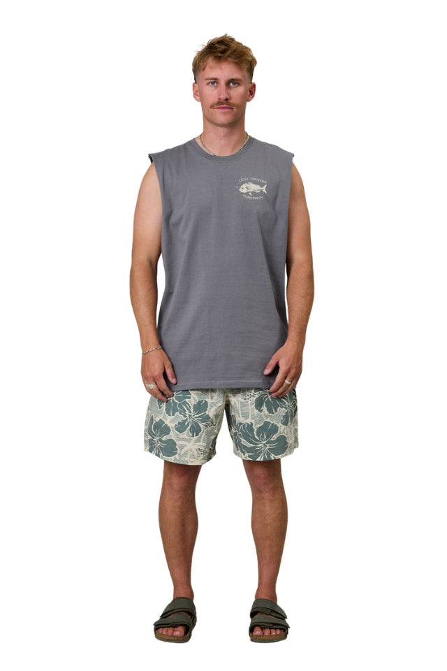 Aloha Volley Shorts - Yellow Palms