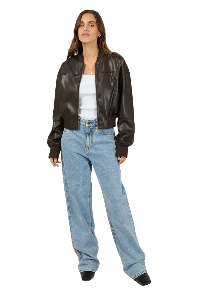 Luxe Bomber Jacket - Chocolate