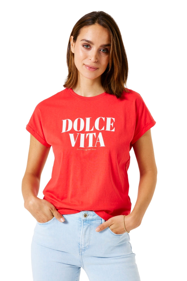 La Dolce Vita T-Shirt - Ruby Red