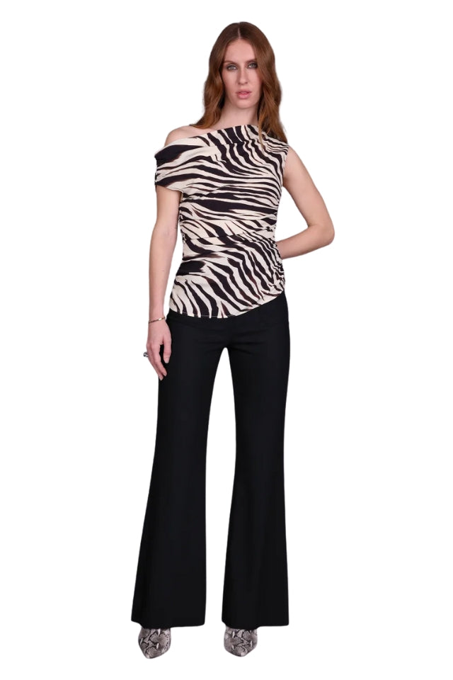 Wild Night Print Top - Zebra Print