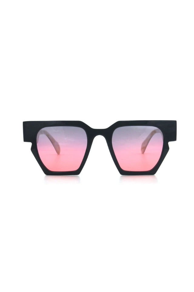 Homage Sunglasses - Black with Grey to Red
