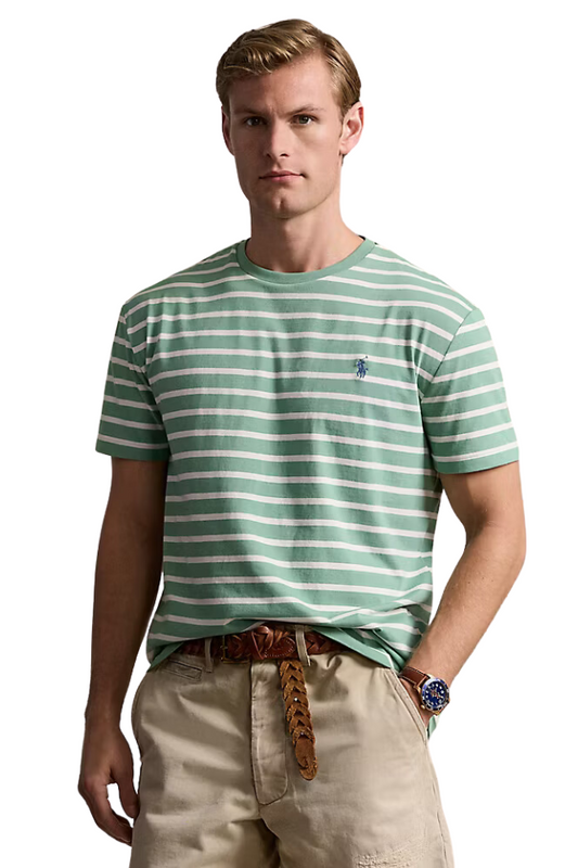 Classic Fit Striped T-Shirt - Pastel Green