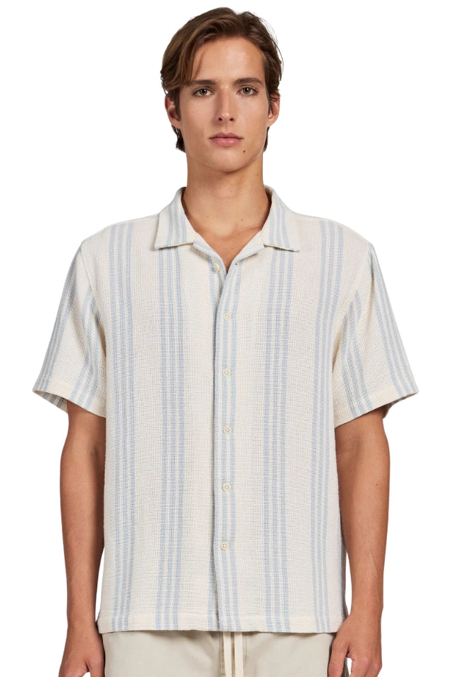 Anderson SS Shirt - Crystal Blue Stripe