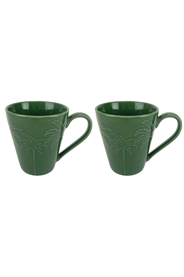 Coffee Mug - Green Palm Set 2