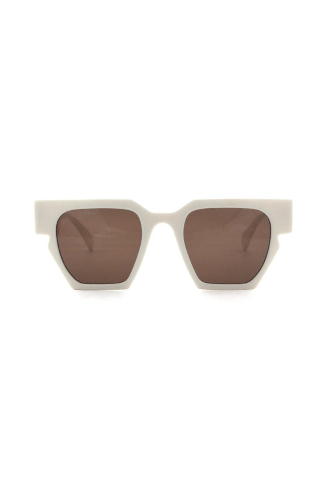 Homage Sunglasses - Ivory with Brown