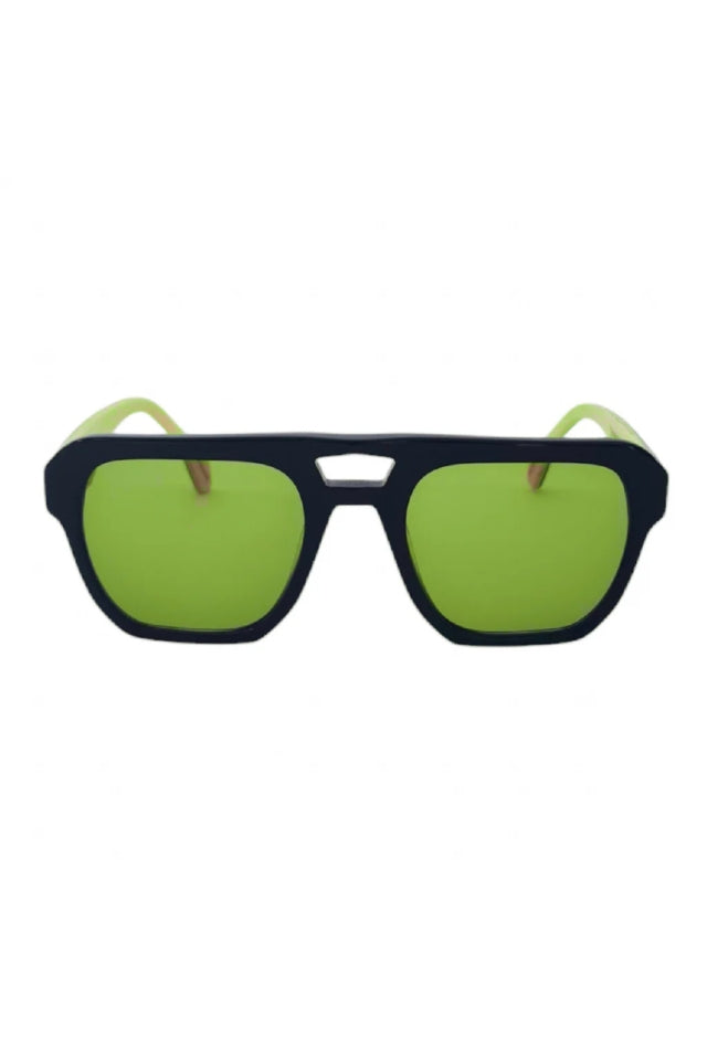 Dosage Sunglasses - Black w Green