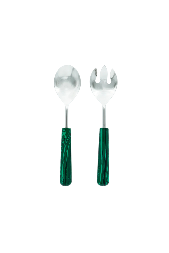 Salad Server Set - Emerald