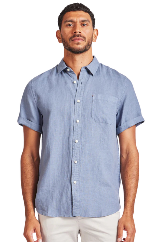 Hampton Linen S/S Shirt - Dutch Blue