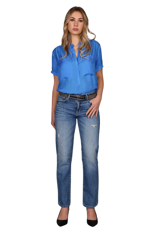 Front Pocket SS Shirt - Cloud Blue