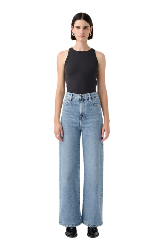 Ellie High Wide Leg Jean - Era Blue