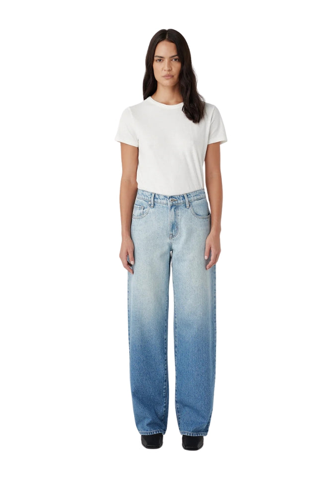 Avril Mid Slouchy Wide Jean - Lucid Ombre