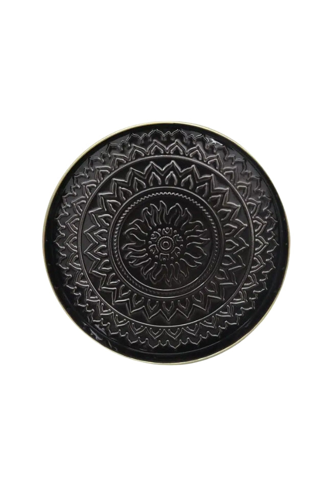 Aztec Cotton Tray - Dark Grey