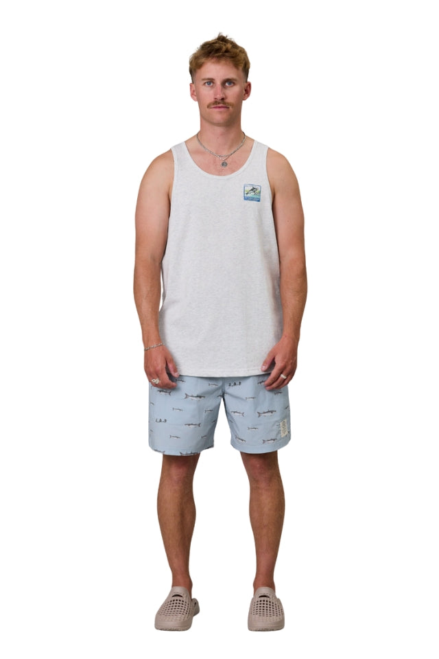 Tagged & Released Singlet - Silver Marle