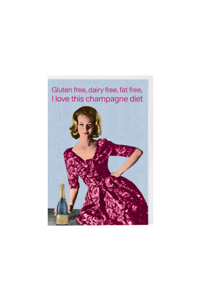 Champagne Diet - Humor Card