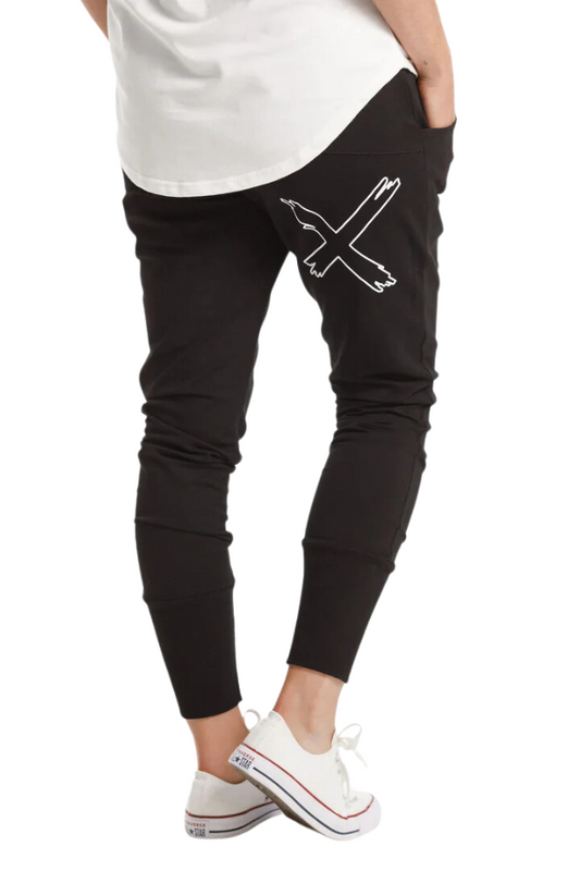 Apartment Pants - Winter Black w White Outline