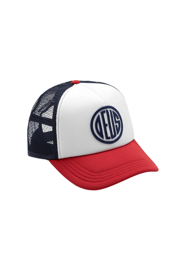 Pill Trucker Cap - Red/Navy