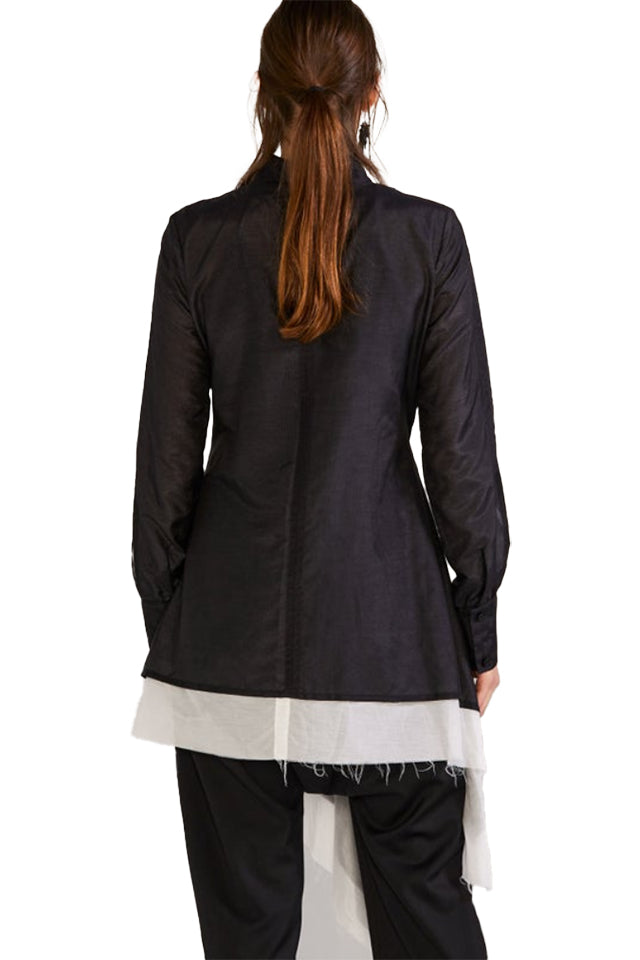 20101 Taylor Windswept Tunic Black Ivory 