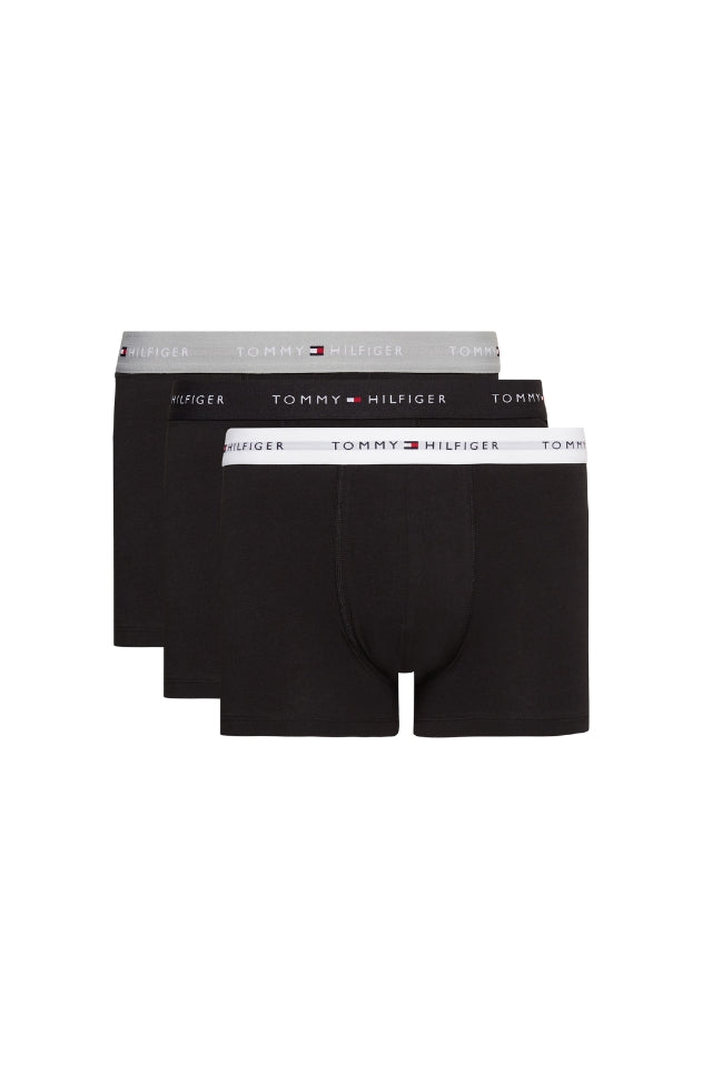 3-Pack Colour-Block Logo Waistband Trunks