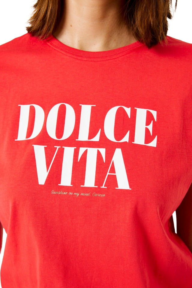 La Dolce Vita T-Shirt - Ruby Red